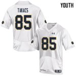 Notre Dame Fighting Irish Youth George Takacs #85 White Under Armour Authentic Stitched College NCAA Football Jersey EBE1899MM